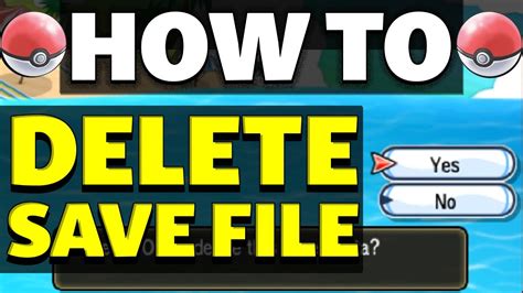 how to delete save on pokemon y